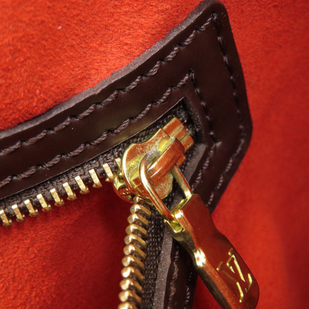 LOUIS VUITTON Tote Bag N51128 Damier canvas Brown Uzes Damier Ebene Women Used Authentic