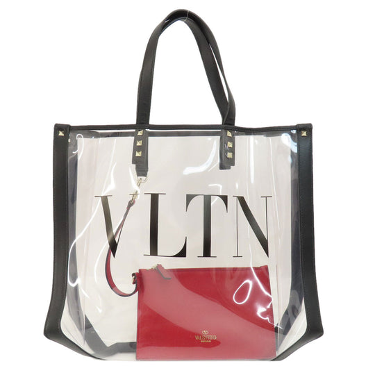 VALENTINO Handbag leather Transparent Clear tote