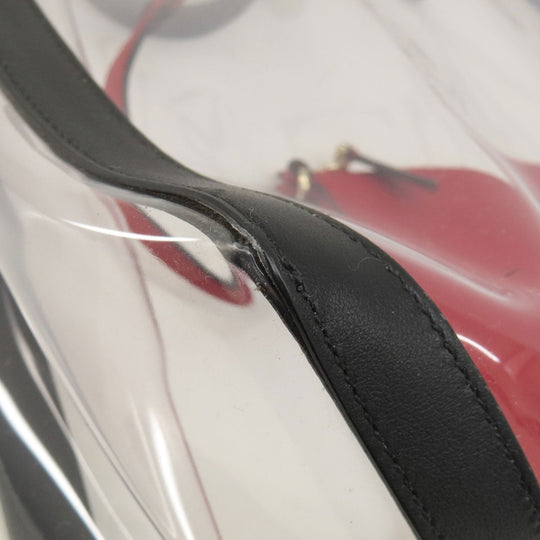 VALENTINO Handbag leather Transparent Clear tote