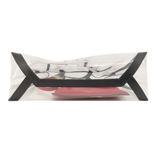 VALENTINO Handbag leather Transparent Clear tote