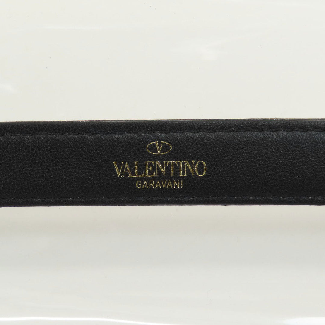 VALENTINO Handbag leather Transparent Clear tote