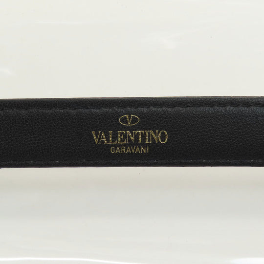 VALENTINO Handbag leather Transparent Clear tote