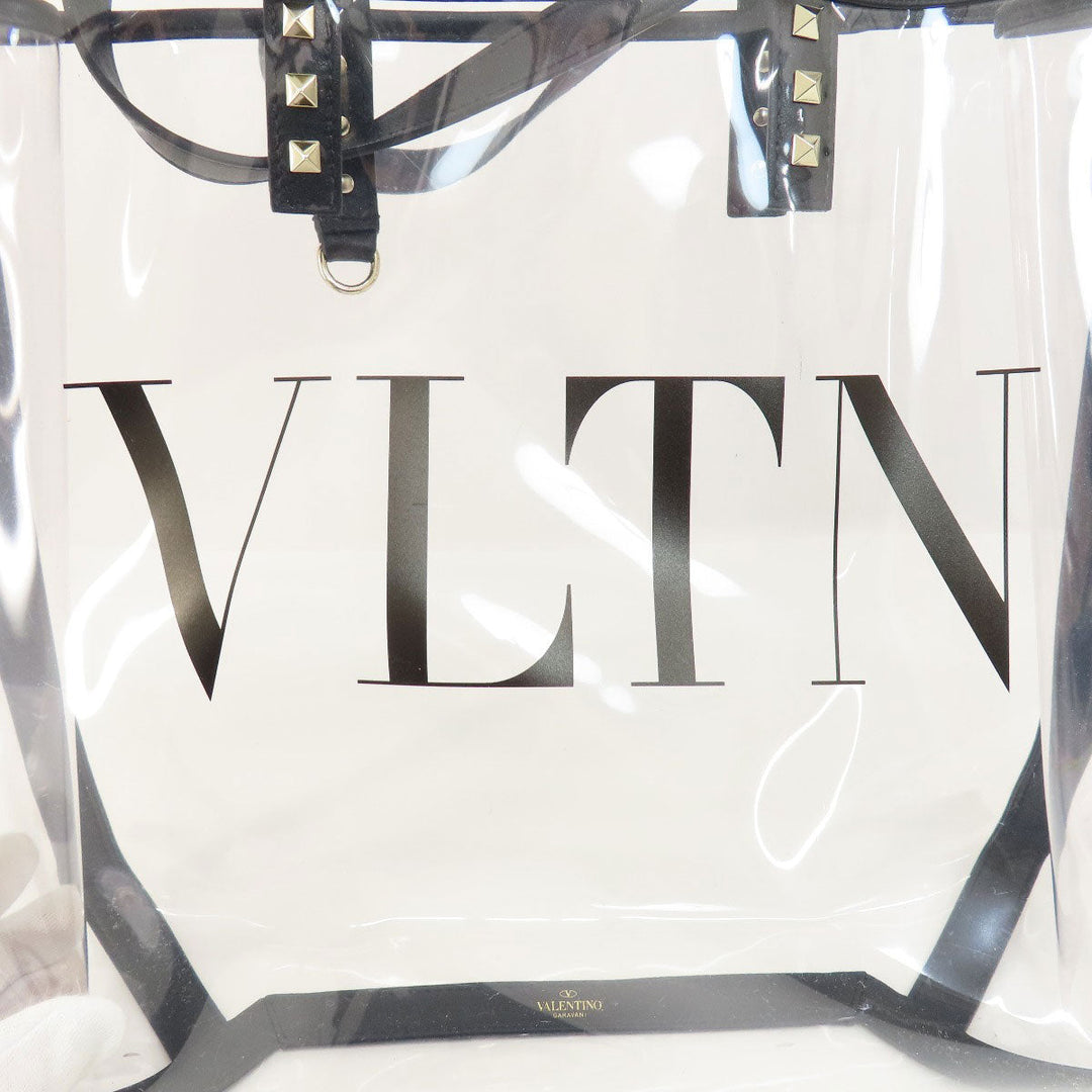 VALENTINO Handbag leather Transparent Clear tote