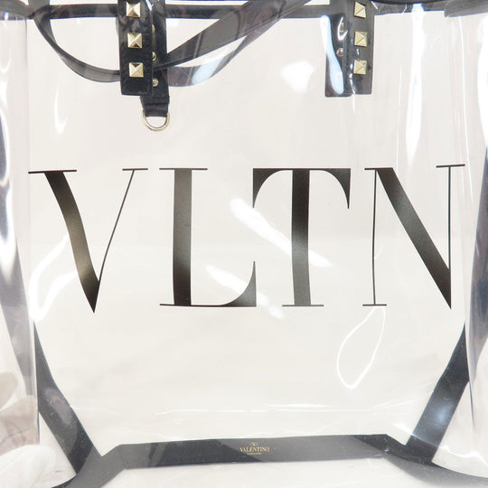 VALENTINO Handbag leather Transparent Clear tote