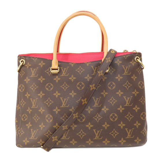 LOUIS VUITTON Tote Bag M41175 Monogram canvas Brown Pallas Monog Lamb