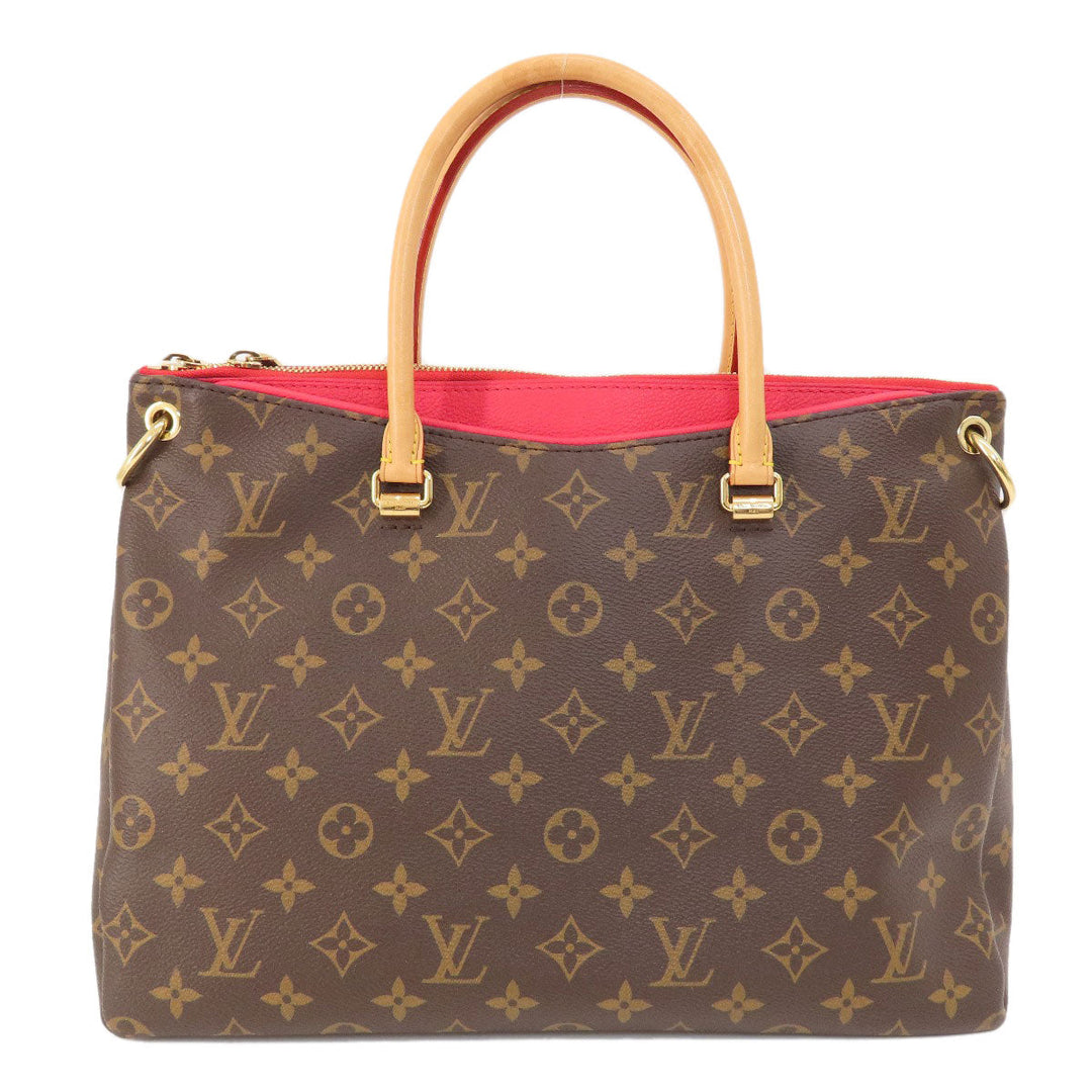 LOUIS VUITTON Tote Bag M41175 Monogram canvas Brown Pallas Monog Lamb