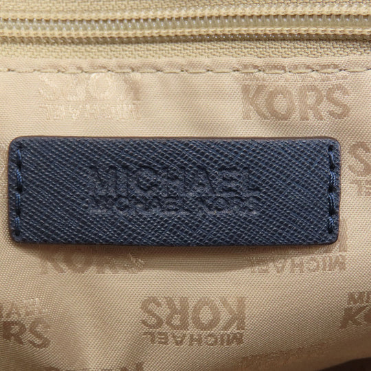 MICHAEL KORS Handbag leather Navy 2WAY Women Used Authentic