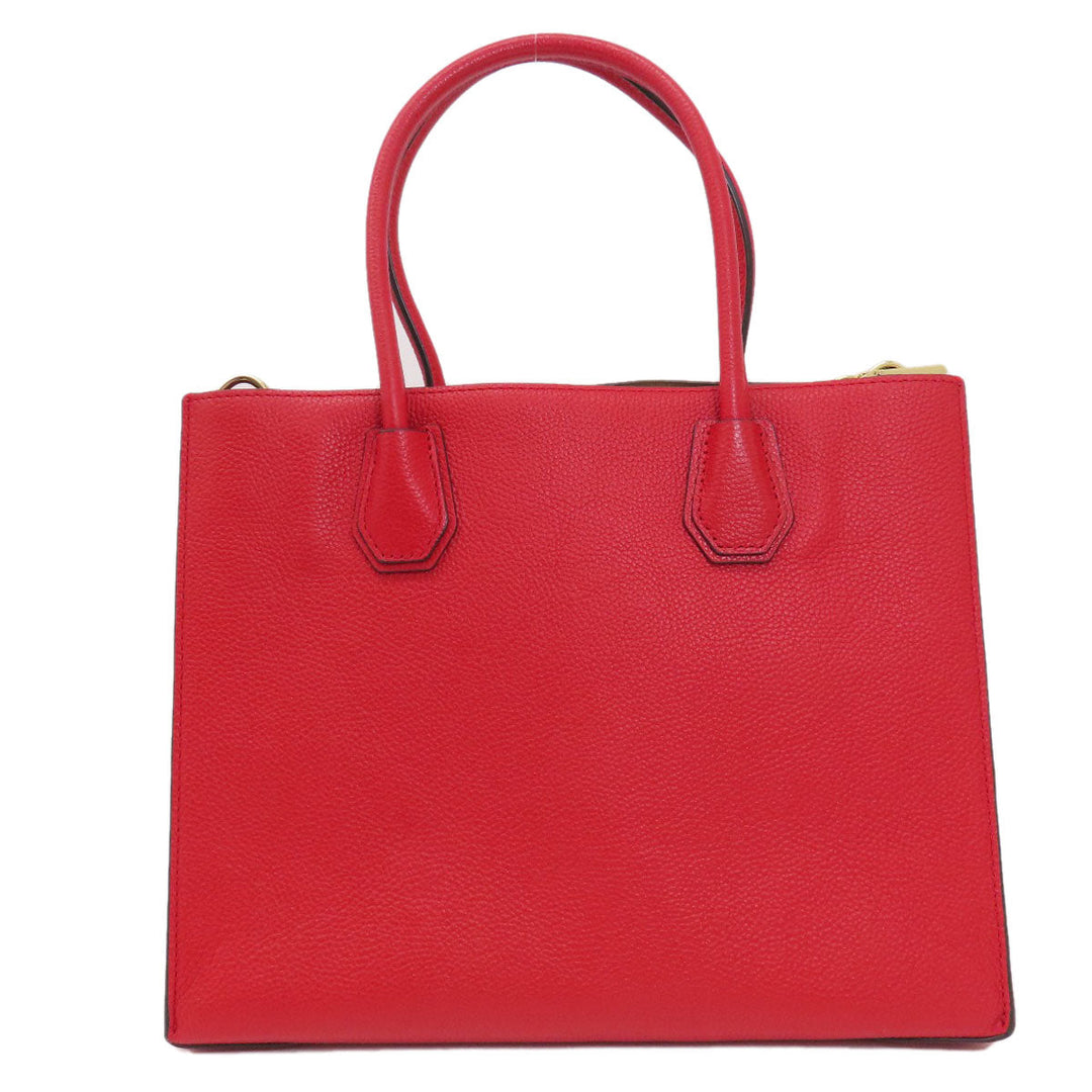 MICHAEL KORS Handbag leather Red 2WAY Women Used Authentic