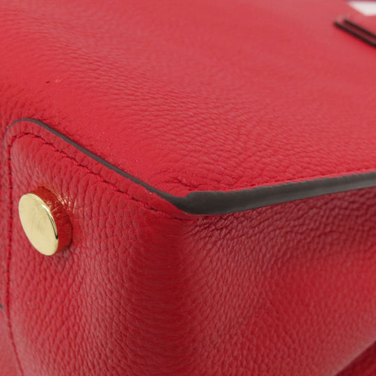 MICHAEL KORS Handbag leather Red 2WAY Women Used Authentic