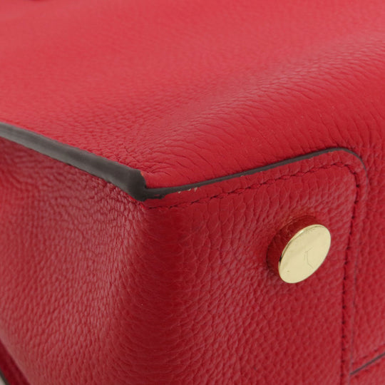 MICHAEL KORS Handbag leather Red 2WAY Women Used Authentic