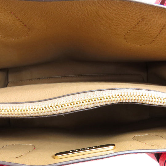 MICHAEL KORS Handbag leather Red 2WAY Women Used Authentic