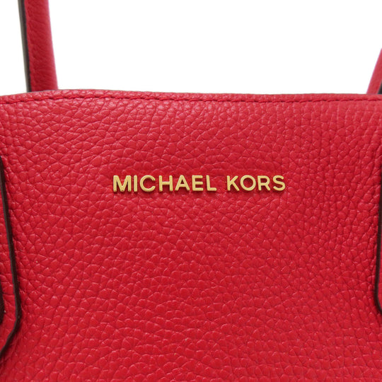MICHAEL KORS Handbag leather Red 2WAY Women Used Authentic