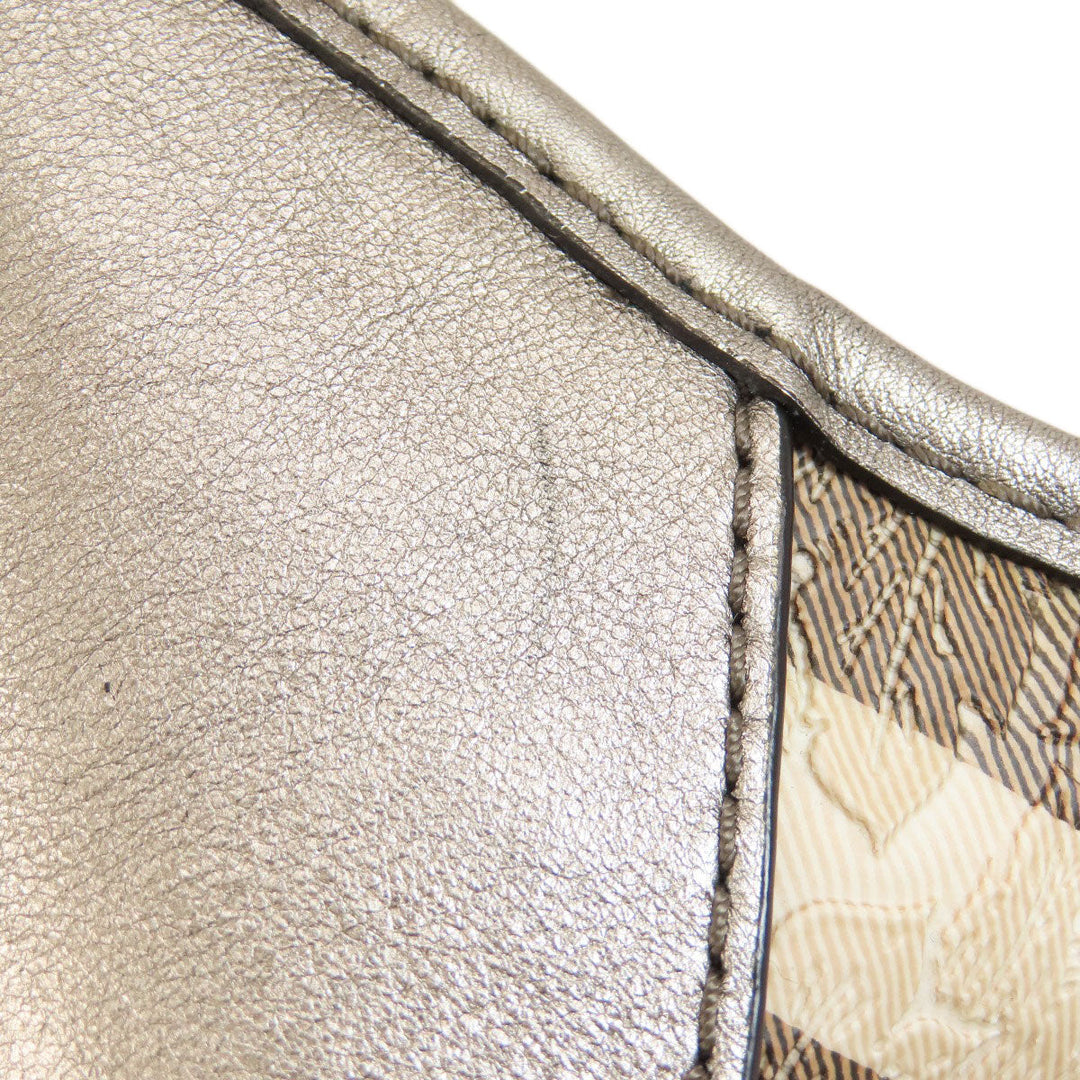 BURBERRY Handbag PVC beige Nova Check Flower Embossed Women Used Authentic