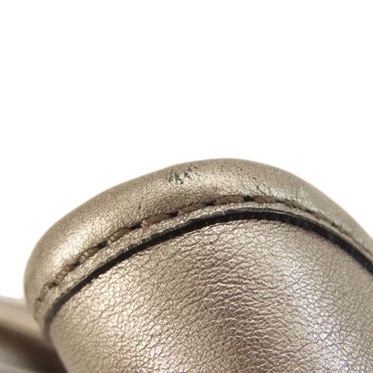 BURBERRY Handbag PVC beige Nova Check Flower Embossed Women Used Authentic