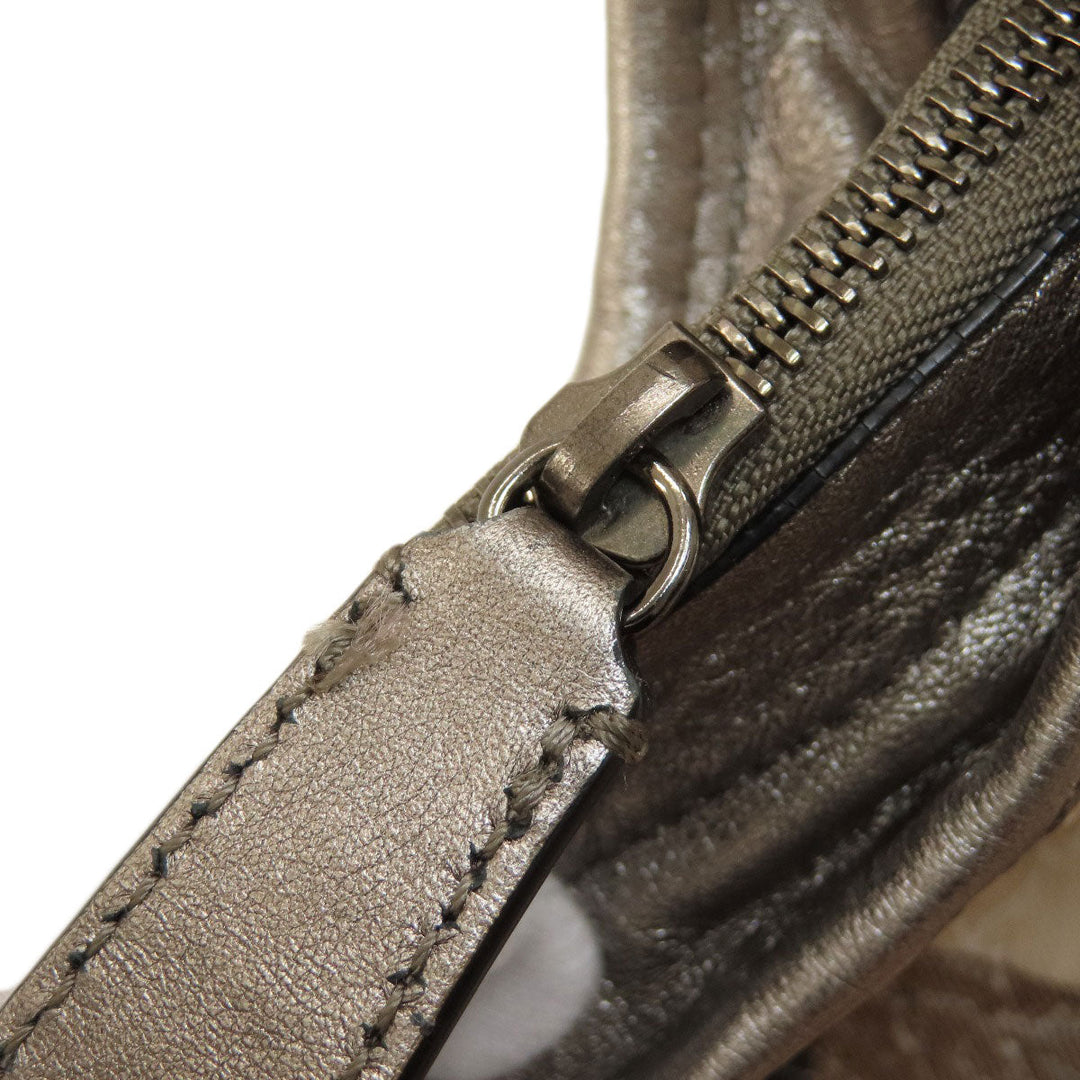 BURBERRY Handbag PVC beige Nova Check Flower Embossed Women Used Authentic