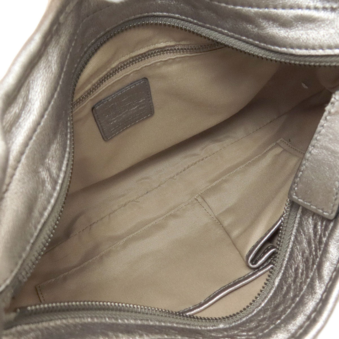 BURBERRY Handbag PVC beige Nova Check Flower Embossed Women Used Authentic