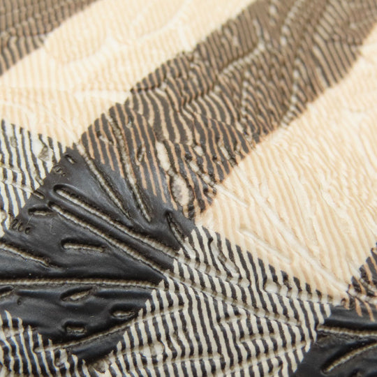 BURBERRY Handbag PVC beige Nova Check Flower Embossed Women Used Authentic