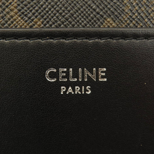 CELINE Shoulder Bag PVC, Leather Brown Triomphe Women Used Authentic