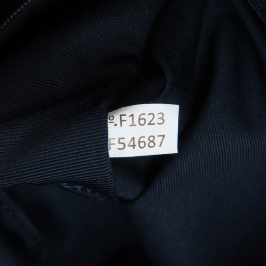 COACH Tote Bag F54687 leather Navy logoMetal 2WAY Women Used Authentic