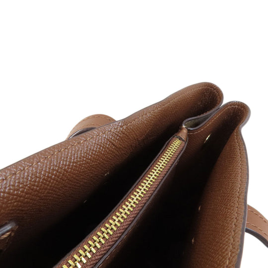 COACH Tote Bag F48735 PVC Brown logo signature Women Used Authentic