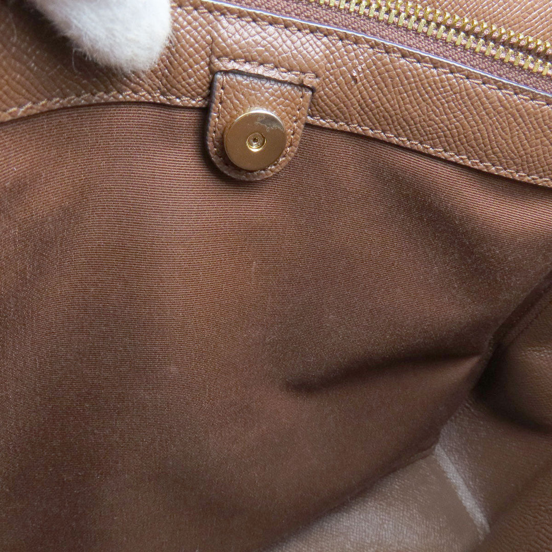 COACH Tote Bag F48735 PVC Brown logo signature Women Used Authentic