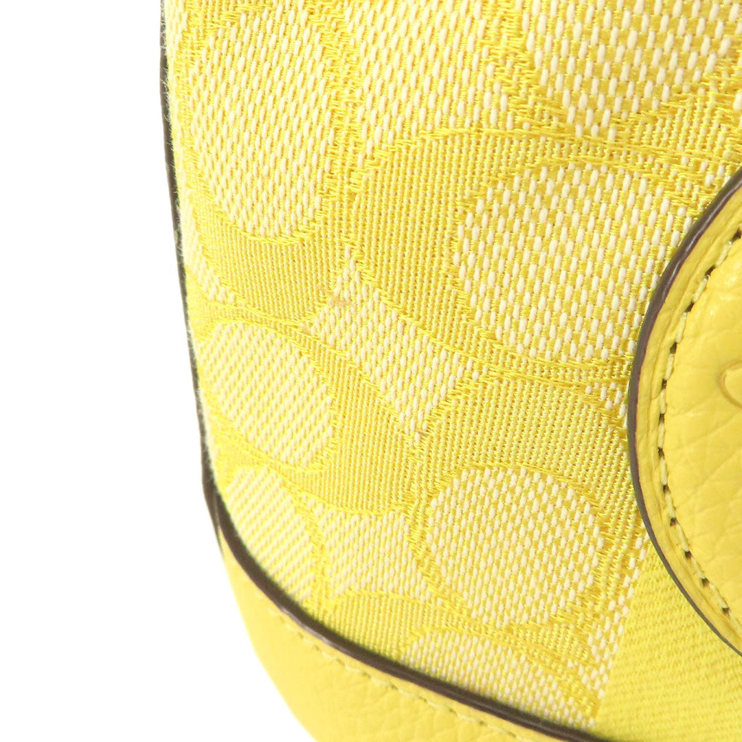 COACH Handbag C8322 canvas yellow Mini Dempsey Bucket Signature 2WAY