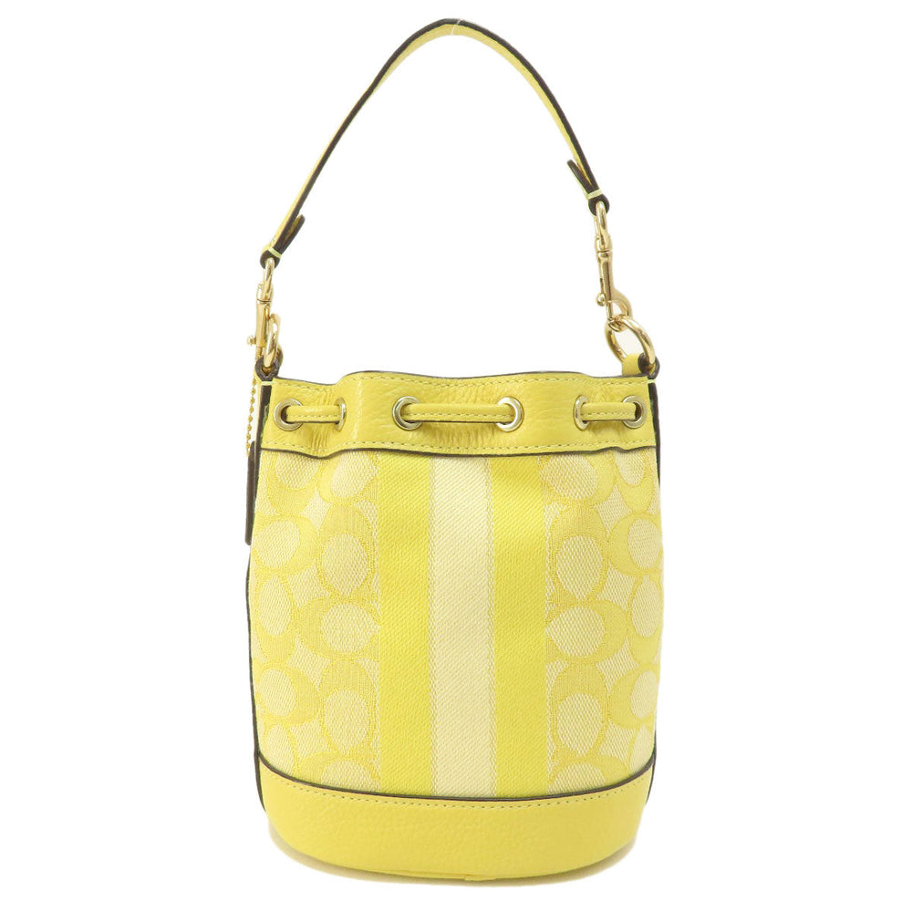 COACH Handbag C8322 canvas yellow Mini Dempsey Bucket Signature 2WAY
