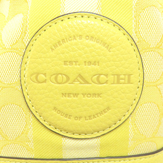 COACH Handbag C8322 canvas yellow Mini Dempsey Bucket Signature 2WAY