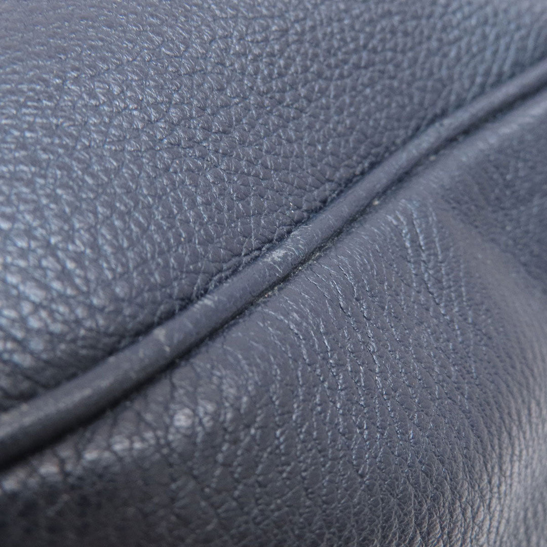 COACH Handbag F36677 leather Navy 2WAY Women Used Authentic