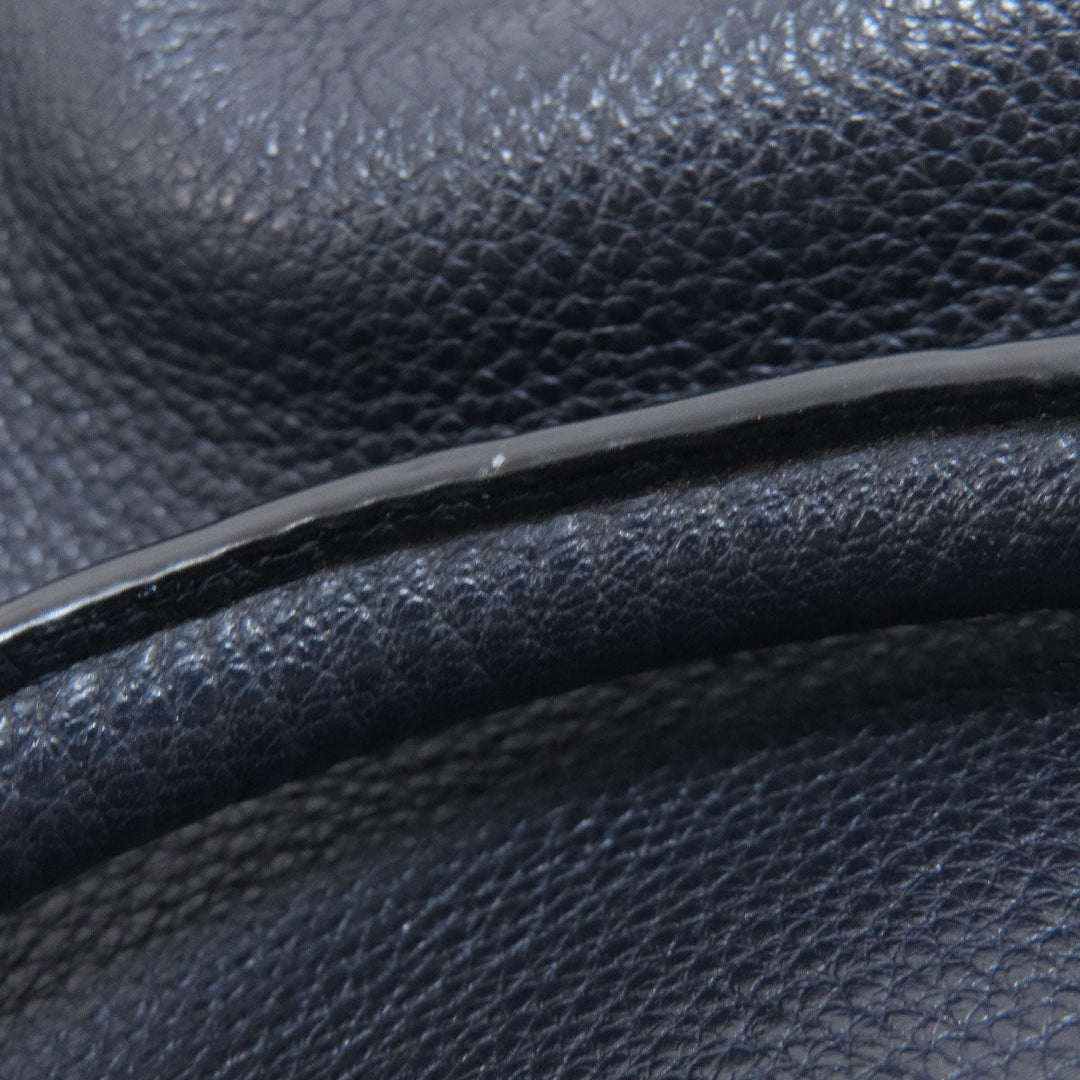 COACH Handbag F36677 leather Navy 2WAY Women Used Authentic