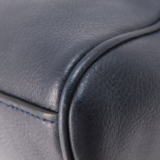 COACH Handbag F36677 leather Navy 2WAY Women Used Authentic