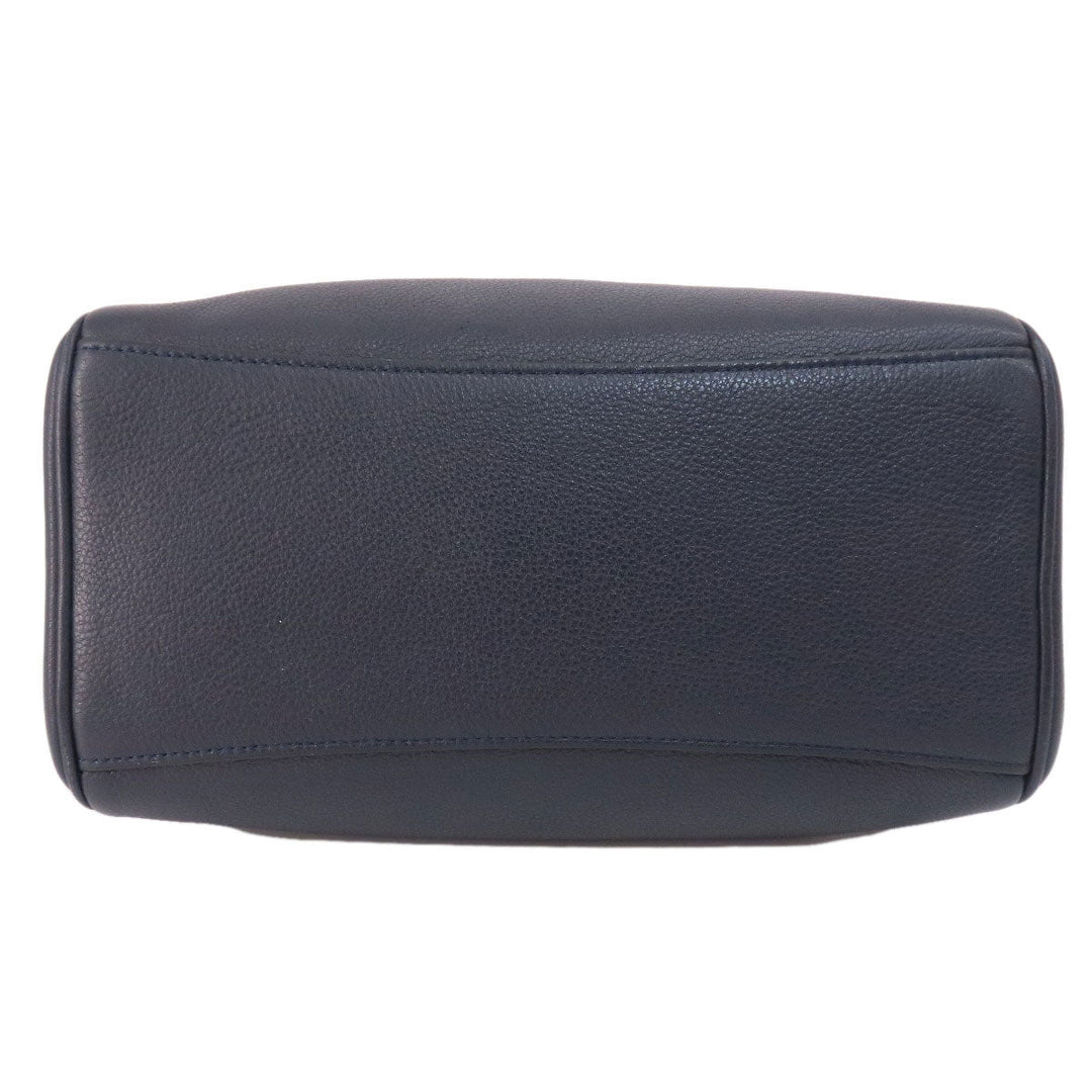 COACH Handbag F36677 leather Navy 2WAY Women Used Authentic