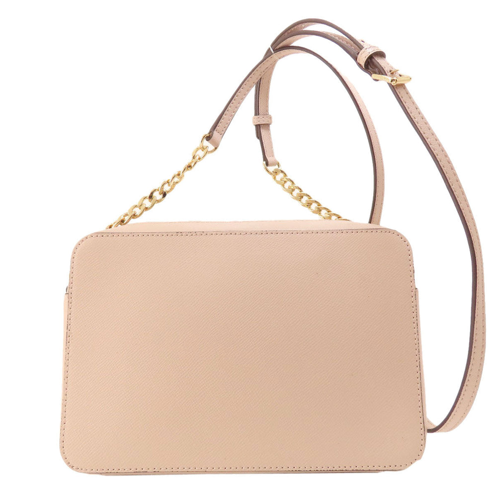 MICHAEL KORS Shoulder Bag leather pink logo Women Used Authentic