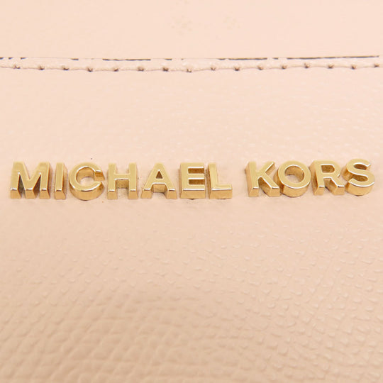 MICHAEL KORS Shoulder Bag leather pink logo Women Used Authentic