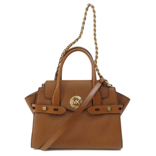 MICHAEL KORS Handbag PVC Brown logo  2WAY Women Used Authentic
