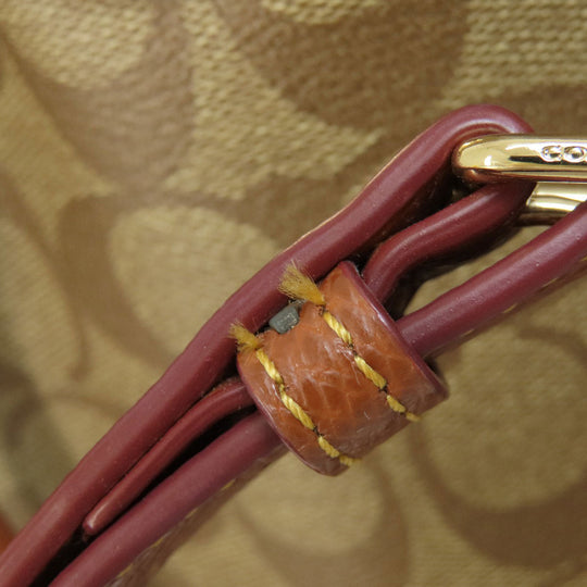 COACH Handbag F34605 PVC Brown Signature 2WAY