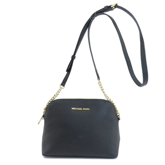 MICHAEL KORS Shoulder Bag PVC black logo Women Used Authentic