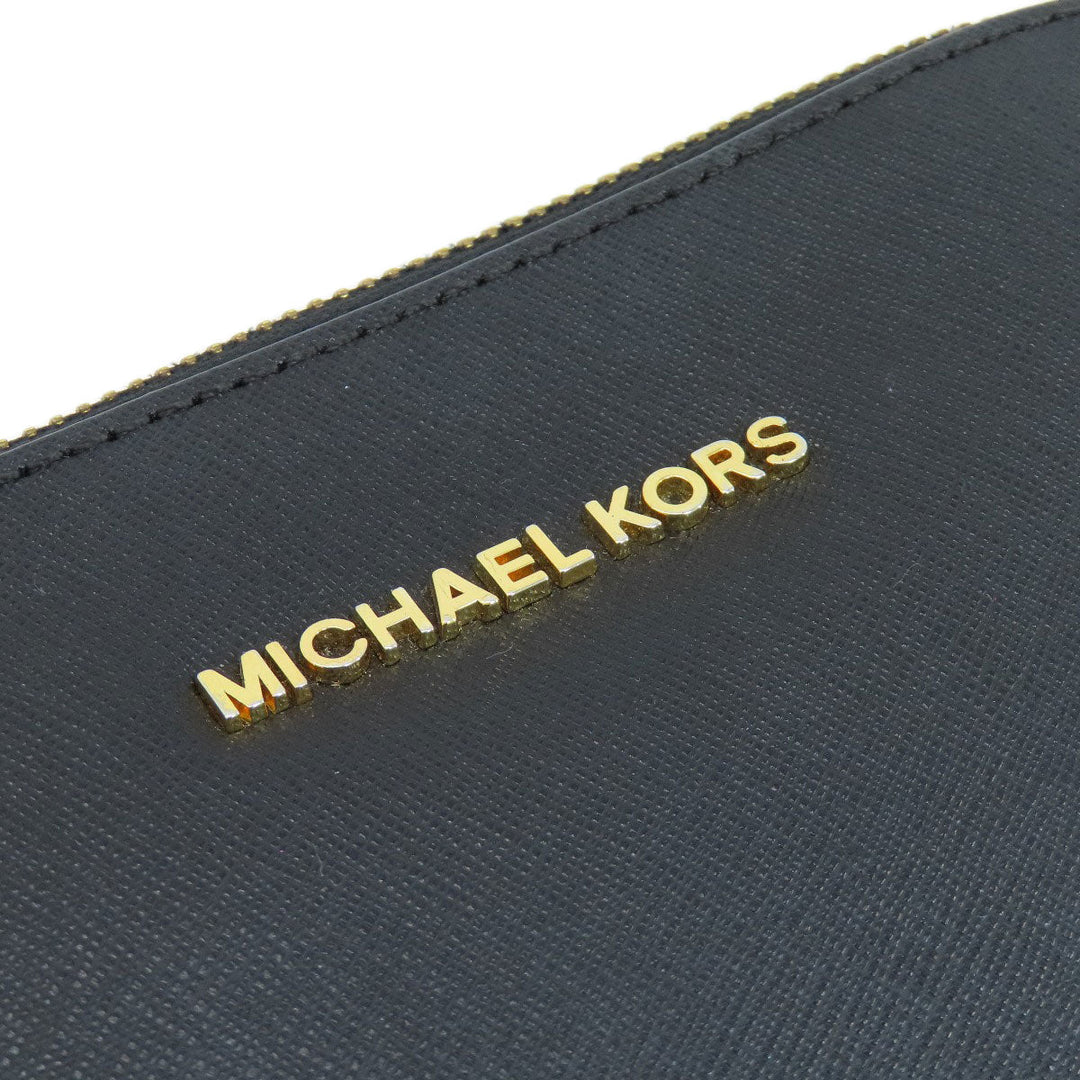 MICHAEL KORS Shoulder Bag PVC black logo Women Used Authentic