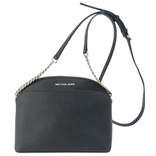 MICHAEL KORS Shoulder Bag PVC black logo Women Used Authentic