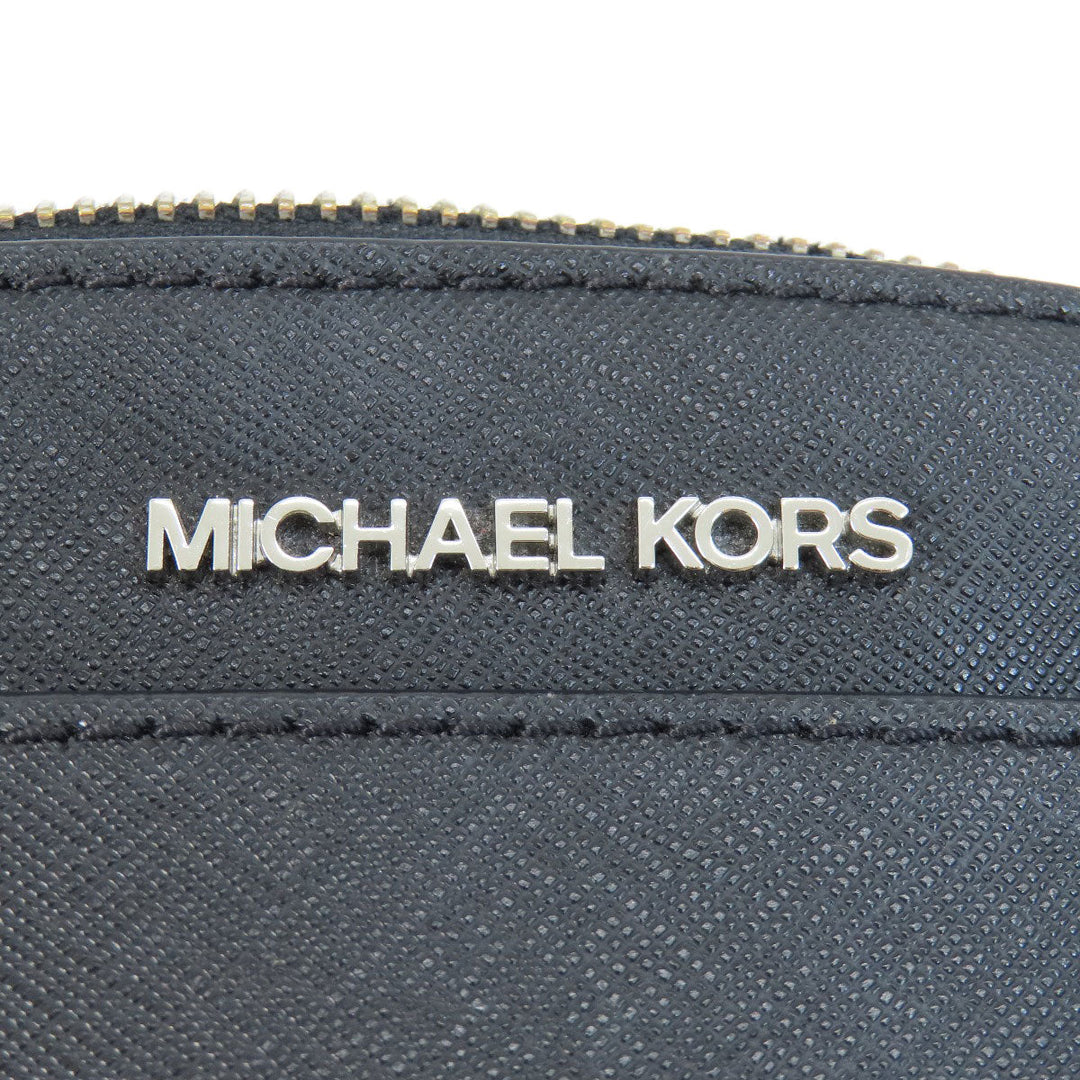 MICHAEL KORS Shoulder Bag PVC black logo Women Used Authentic
