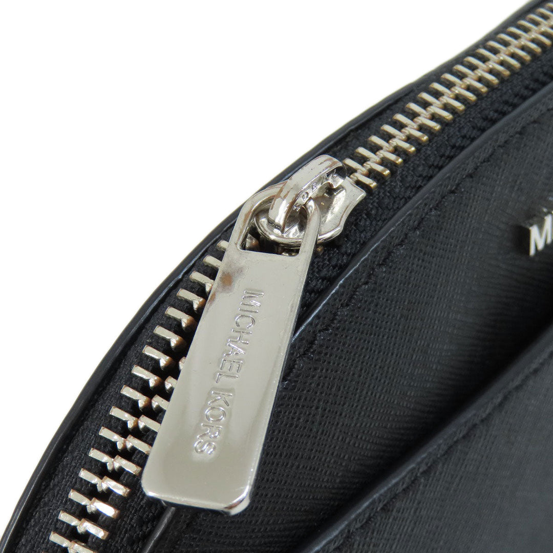 MICHAEL KORS Shoulder Bag PVC black logo Women Used Authentic