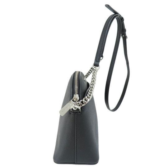 MICHAEL KORS Shoulder Bag PVC black logo Women Used Authentic