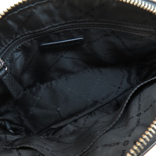 MICHAEL KORS Shoulder Bag PVC black logo Women Used Authentic