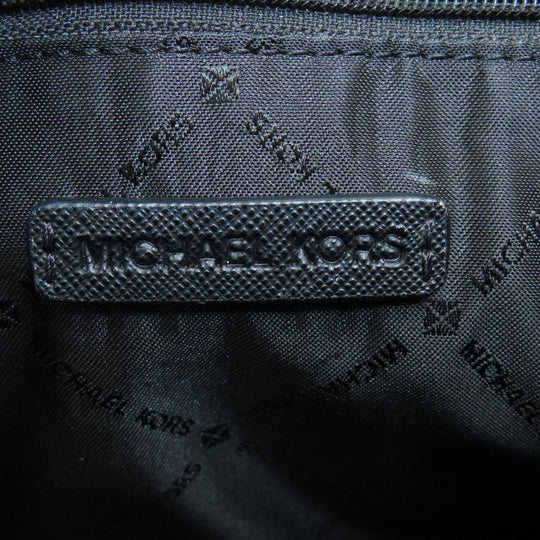 MICHAEL KORS Shoulder Bag PVC black logo Women Used Authentic