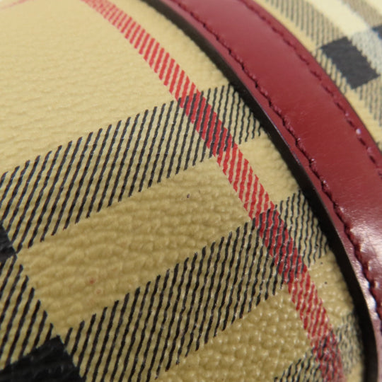 BURBERRY Handbag PVC beige Nova Check Women Used Authentic