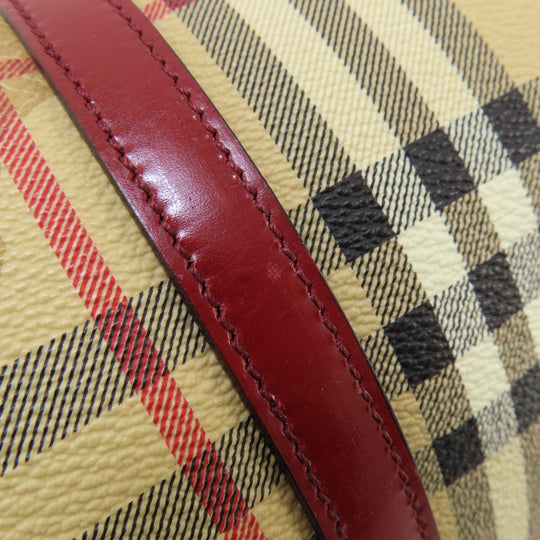 BURBERRY Handbag PVC beige Nova Check Women Used Authentic