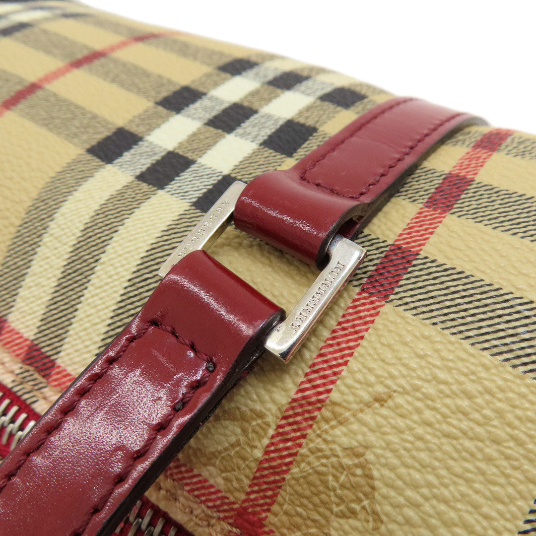 BURBERRY Handbag PVC beige Nova Check Women Used Authentic