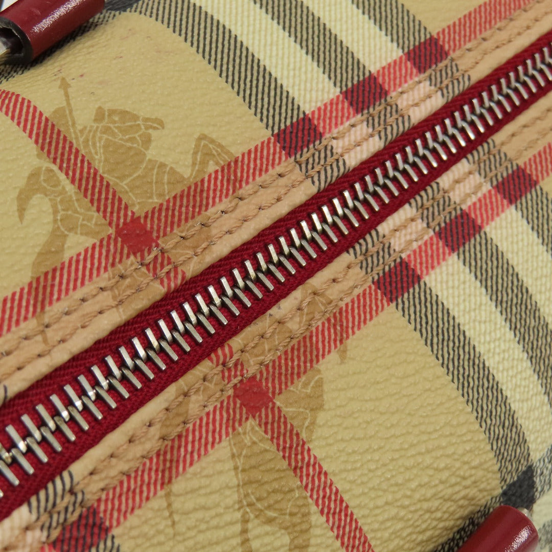 BURBERRY Handbag PVC beige Nova Check Women Used Authentic