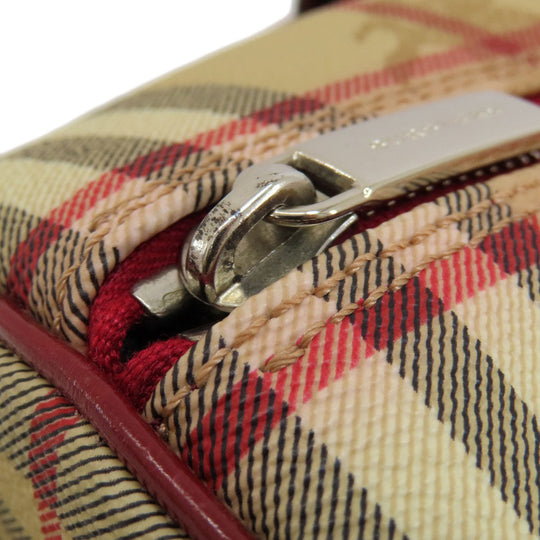 BURBERRY Handbag PVC beige Nova Check Women Used Authentic