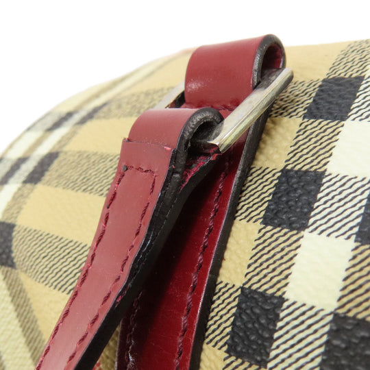 BURBERRY Handbag PVC beige Nova Check Women Used Authentic